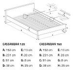 Кровать Halmar CASSANDRA 120 (белый/черный) | изображение 3