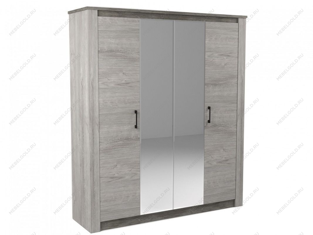 Шкаф 4-х дверный 2194, Денвер (1920*538*2194) Риббек серый, 11712