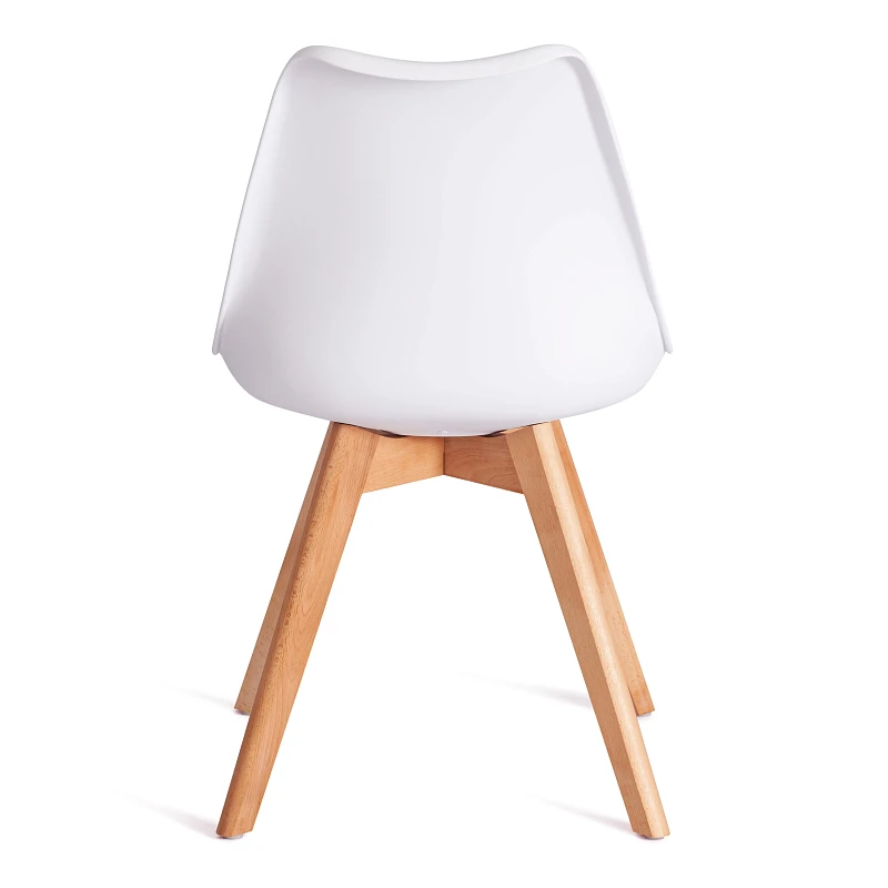 Стул TULIP (mod. 73-1), дерево/пластик/экокожа, 47,5x55x80 см, Белый (White) | изображение 3