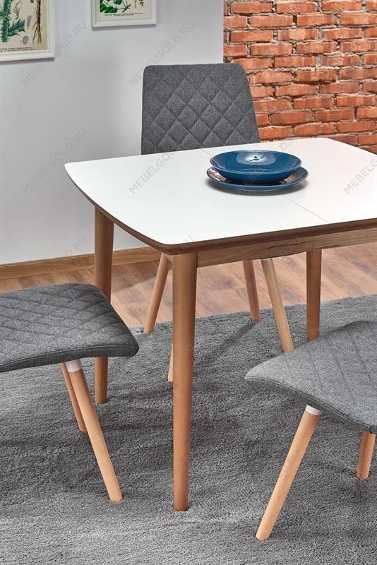 Стол обеденный Halmar BARRET раскладной (белый матовый/дуб лефкас) | изображение 7