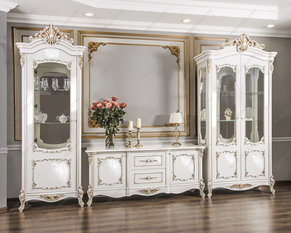 Гостиная Флоренция 1+тв+2 белый глянец | изображение 1