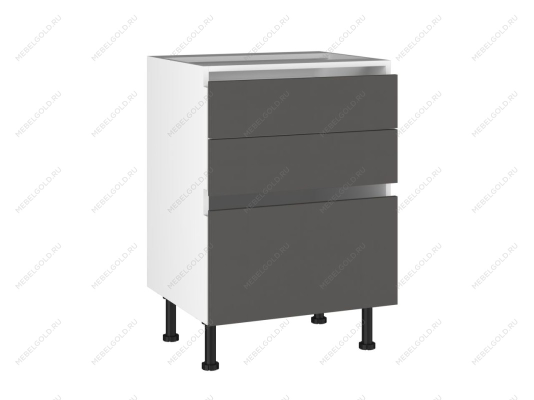 Стол с ящиками СЯ-60 Start Soft Boyard, Виста (600*523*870) Экокожа Серый, 26620