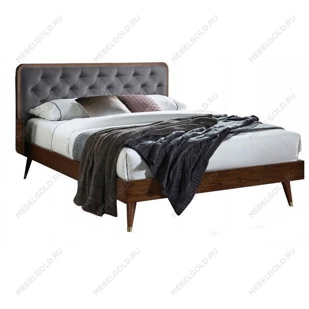 Кровать Halmar CASSIDY (серый/орех) 160/200