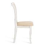 Стул Opera ( OP-SC ), дерево гевея, 45х53х97см, ivory white (слоновая кость 2-5), ткань бежевая (A168B) | изображение 1