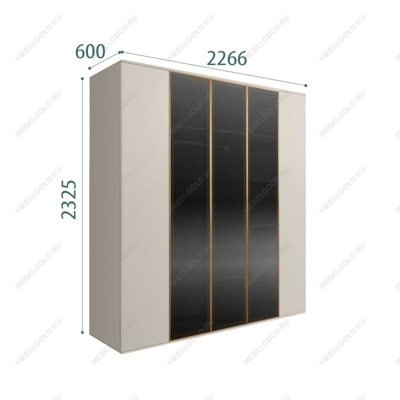 Шкаф 5-ти дв. Bogemia Air (Шелк/Золото) БМШ2/5(3)