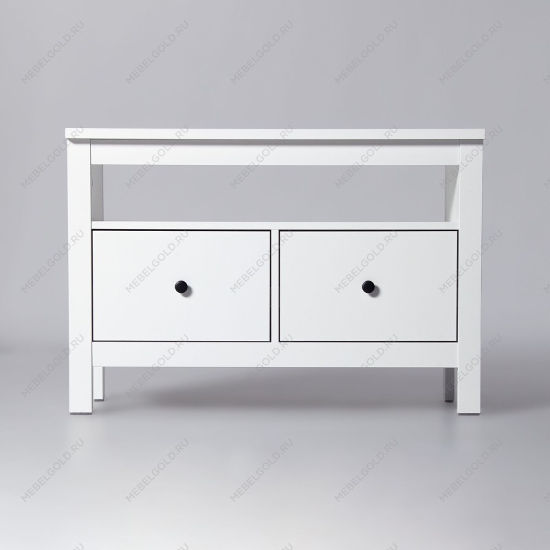 САГА тумба 2 ящика белая | изображение 2