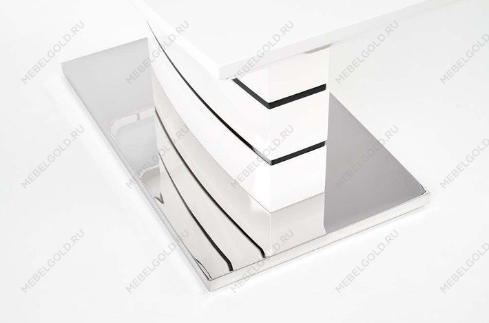 Стол обеденный Halmar NORD, раскладной (бело-черный) | изображение 3