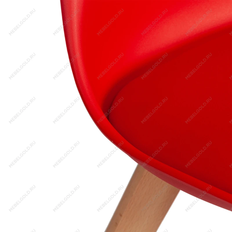 Стул TULIP (mod. 73-1), дерево/пластик/экокожа, 47,5x55x80 см, Красный (Red) | изображение 7