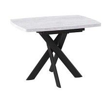 Стол Andres-110 (110/145 х 80/серый сланец/черный)