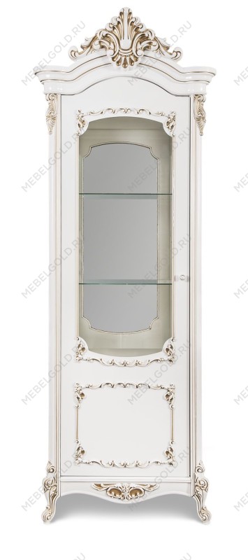 Витрина Флоренция 1-ств. белый глянец | изображение 1