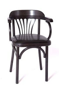 Стул Михаэль мягкий (венге, экокожа ЧЕРНАЯ)