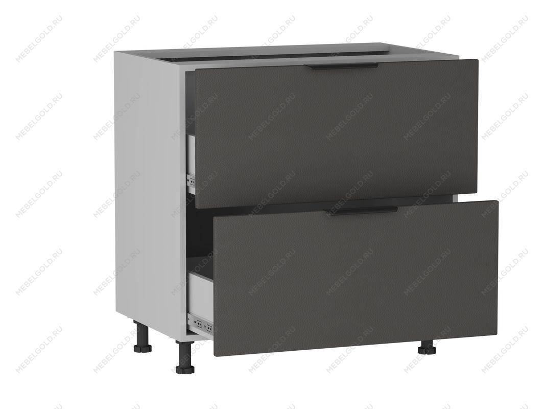 Стол с ящиками СЯ-2-80, Ватель (800*523*820) Экокожа Серый, 23323 | изображение 1