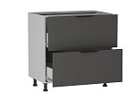Стол с ящиками СЯ-2-80, Ватель (800*523*820) Экокожа Серый, 23323 | изображение 1