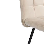 Стул обеденный Medeo, велюр, 47х56х89, молочный/черный, (Porsche 2) | изображение 7