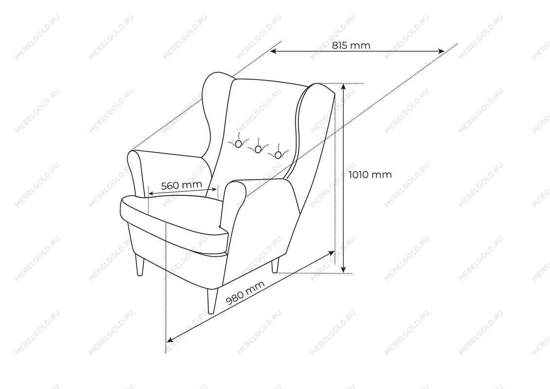 Лобня - Кресло для отдыха Вало серый, рогожка | изображение 2