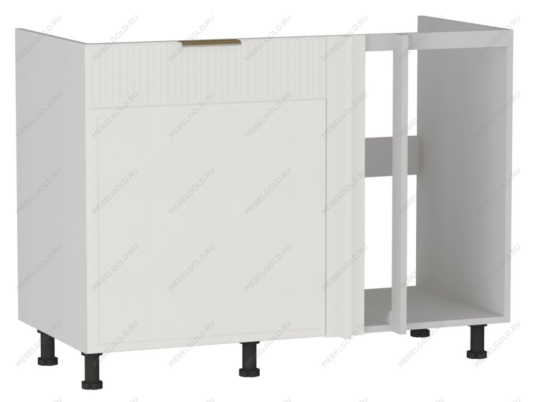 Стол под мойку угловой СМУ-120, Берта (1100*554*820) Экокожа Белый, 25320