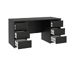 КАСТОР (KULLEN) стол письменный ИКЕА / IKEA 6 ящиков 151х65 Дуб Венге | изображение 2