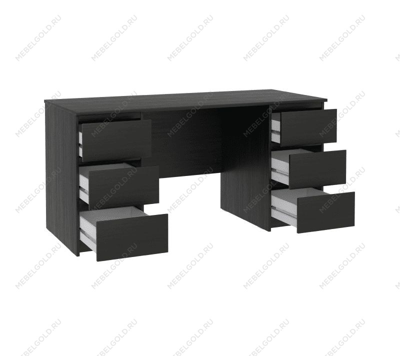 КАСТОР (KULLEN) стол письменный ИКЕА / IKEA 6 ящиков 151х65 Дуб Венге | изображение 2