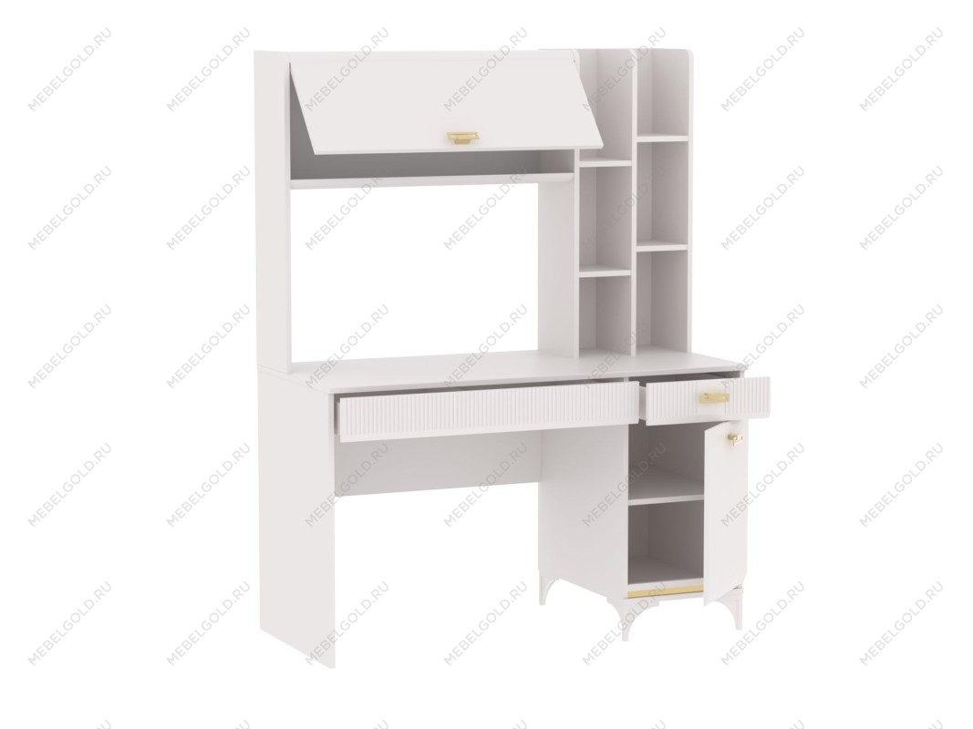 Стол письменный с надстройкой, Сиде Белый | изображение 1