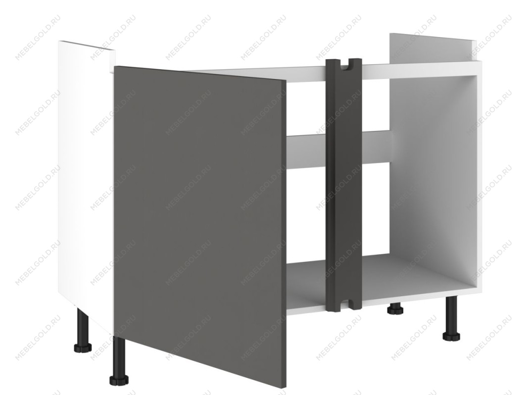 Стол под мойку угловой СМУ-120, Виста (1100*534*870) Экокожа Серый, 26705 | изображение 1