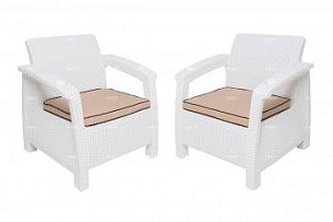 Комплект кресел TWEET Double Seat, цвет: белый