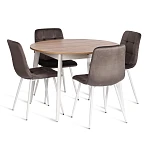 Стул CHILLY (mod. JSC-220), Велюр/металл, 44,5х52,5х88 см, Dark grey (темно-серый) HLR24 / белый | изображение 5