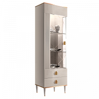 Витрина 1-ств. (левая) Римини СОЛО (белый золото) РМВ1-1С (s) - Выставка Балашиха