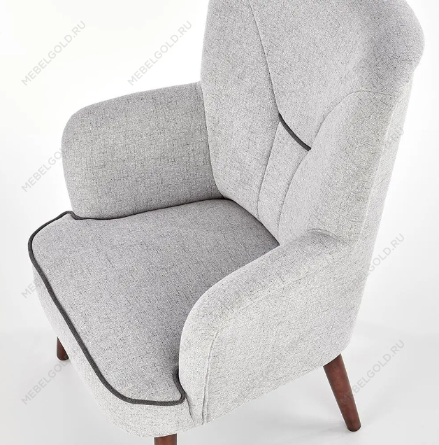 Кресло Halmar BISHOP (светло-серый/орех) | изображение 7