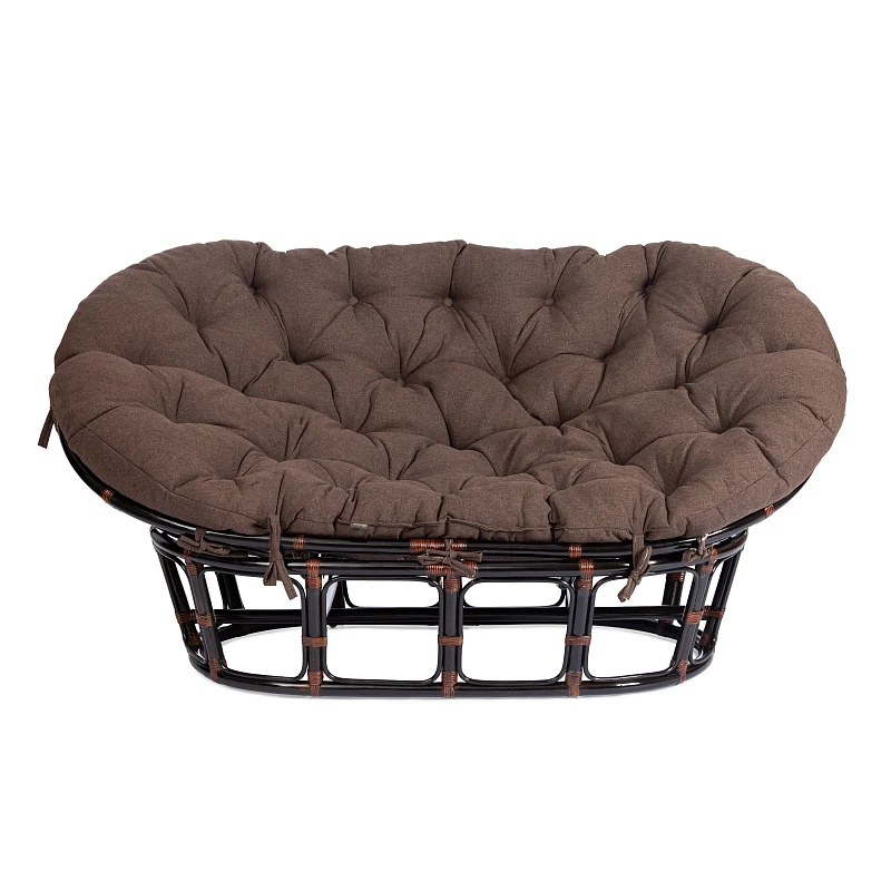 Диван MAMASAN/МАМАСАН 23/02 W/с подушкой, подушка 182х119 см, 169х102х80 см, Antique brown (античный черно-коричневый), ткань, коричневый, 3М7 | изображение 2