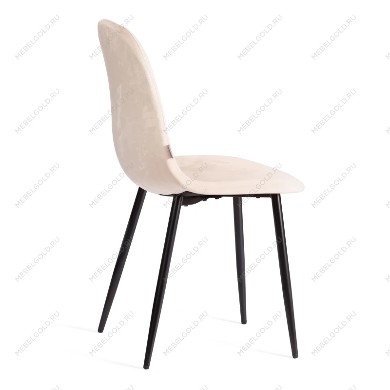 Стул BREEZE (mod. JSC-58), Велюр/металл, 44 х 53 х 86 см, creamy (кремовый) HLR 5 / черный | изображение 2
