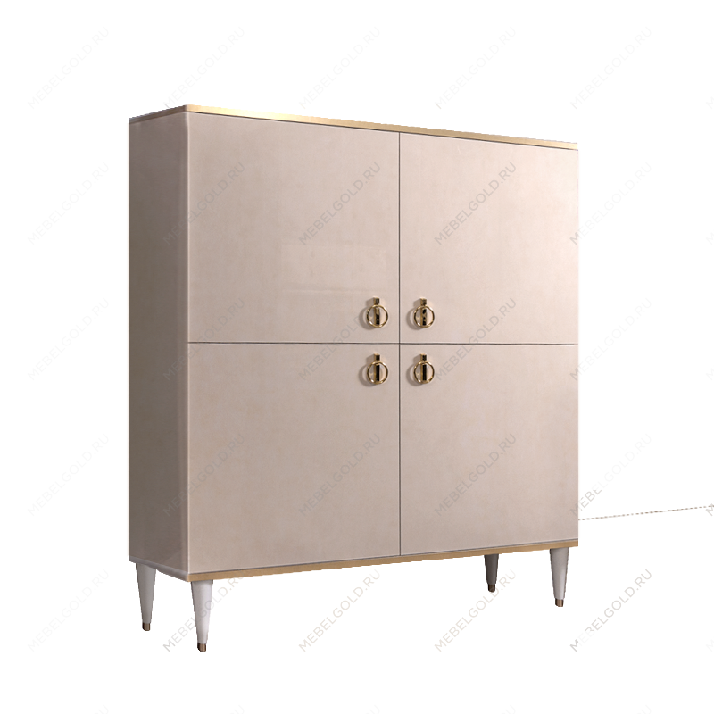 Пенал 4 двери Римини (Латте/Золото) РМП-3