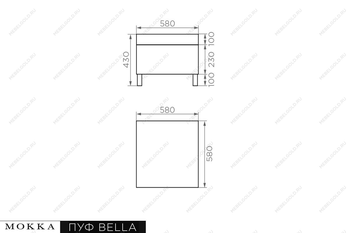 MOKKA BELLA пуф малый, серый | изображение 2