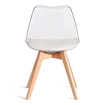 Стул TULIP (mod. 73-1), дерево/пластик/экокожа, 47,5x55x80 см, Прозрачный (Transparent) | изображение 3