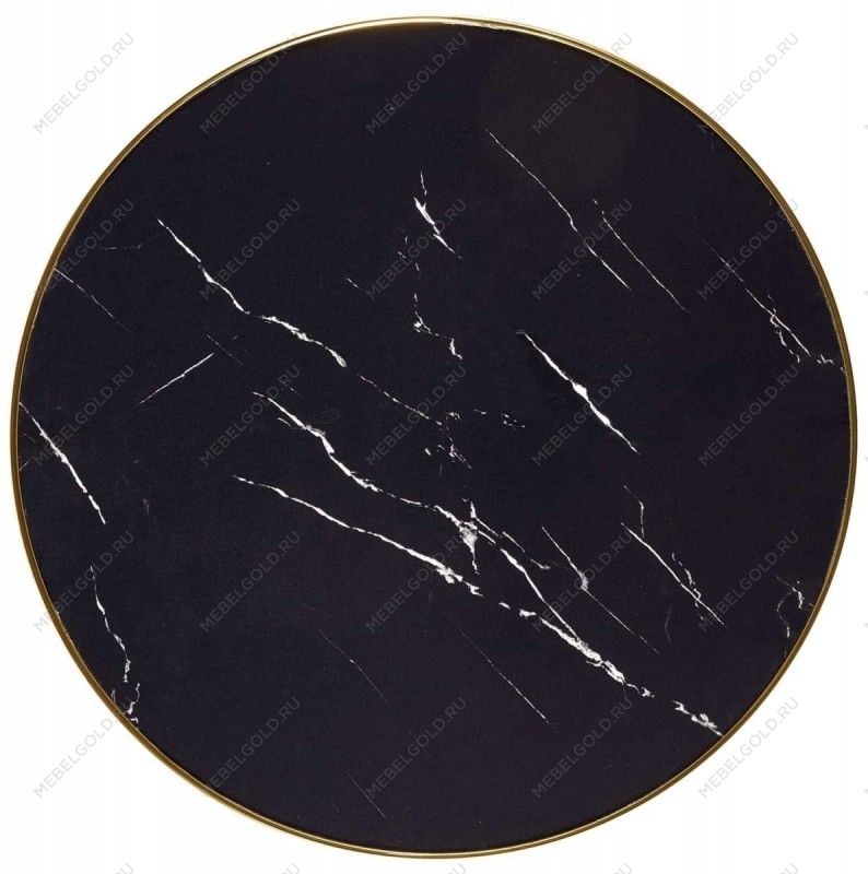 Стол обеденный Halmar MOLINA (черный мрамор/черный/золотой) | изображение 1