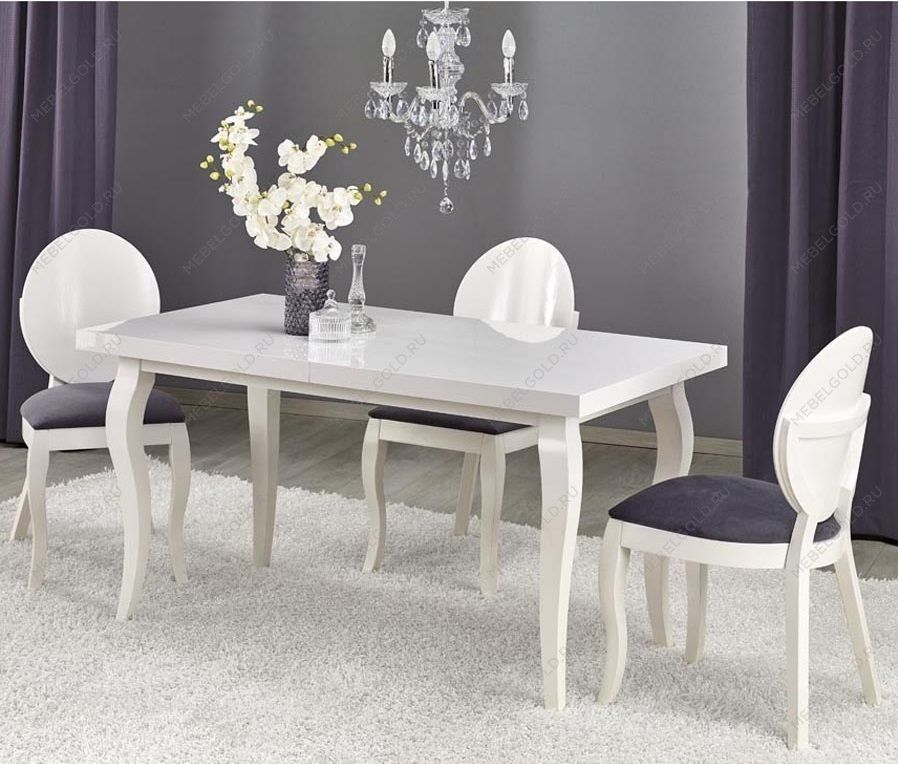 Стол обеденный Halmar MOZART, раскладной (белый) | изображение 9