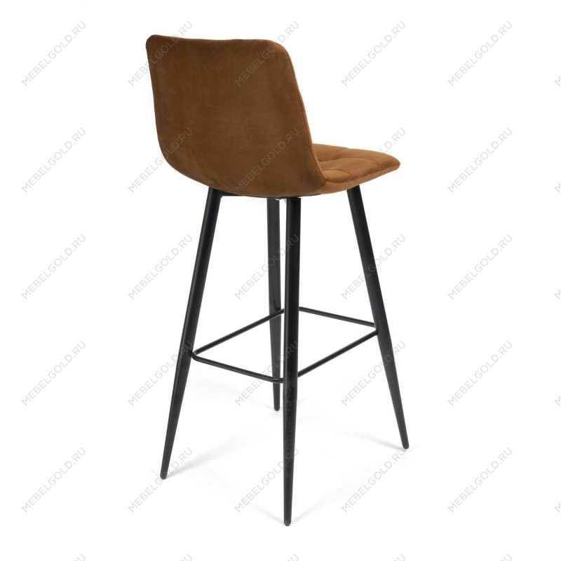 Стул барный CHILLY (mod.7095б) коричневый barkhat 11/черный | изображение 1