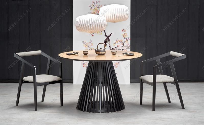 Стол обеденный Halmar MIYAKI 120 (дуб натуральный/черный) | изображение 8