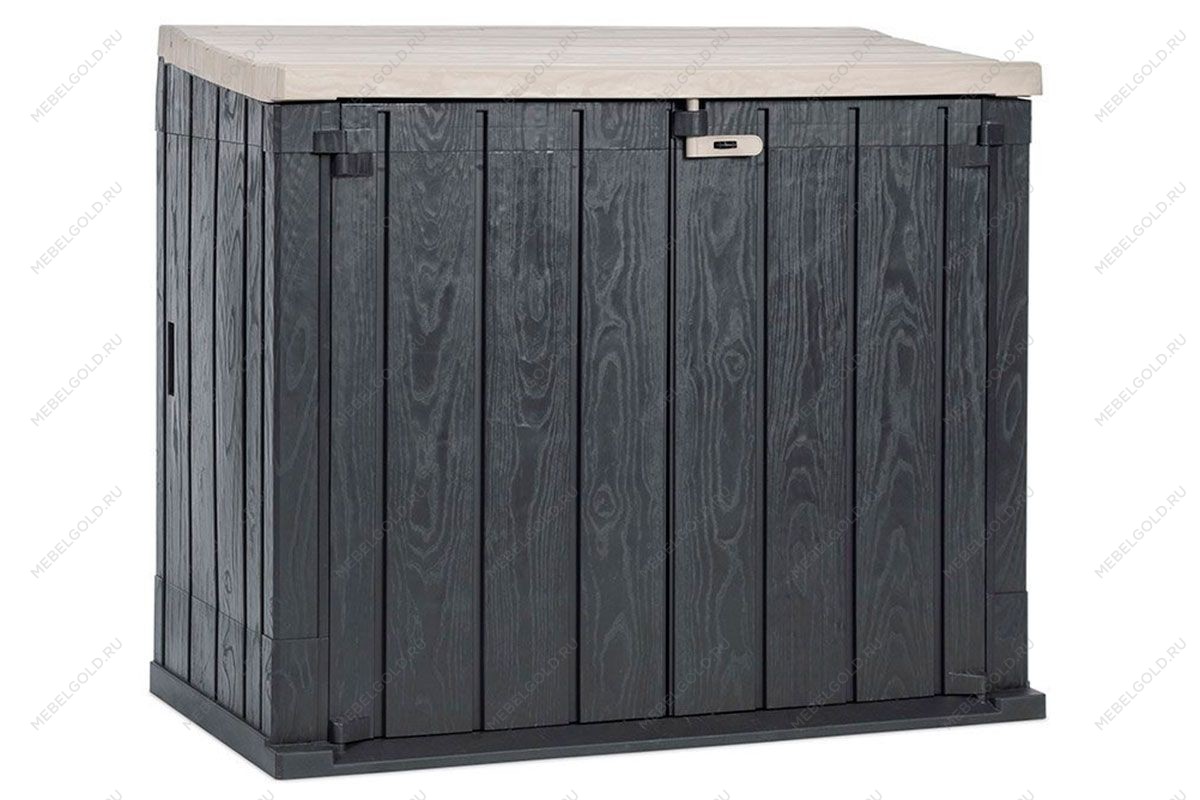 Ящик пластиковый TOOMAX STORA WAY PLUS XL 1270л, антрацит/светло-серый