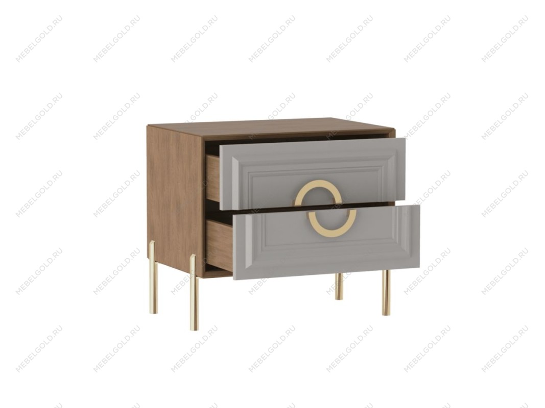 Тумба прикроватная, Палермо (624*410*548) Дуб Каселла коричневый/Экокожа Мокко, 12808 | изображение 1