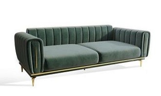 Диван Замира 3х местный оливковый