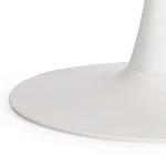 Стол обеденный Tulip/Тулип, столешница керамика (глянцевая) / опоры металл, белый/белый, 90х75 см | изображение 4