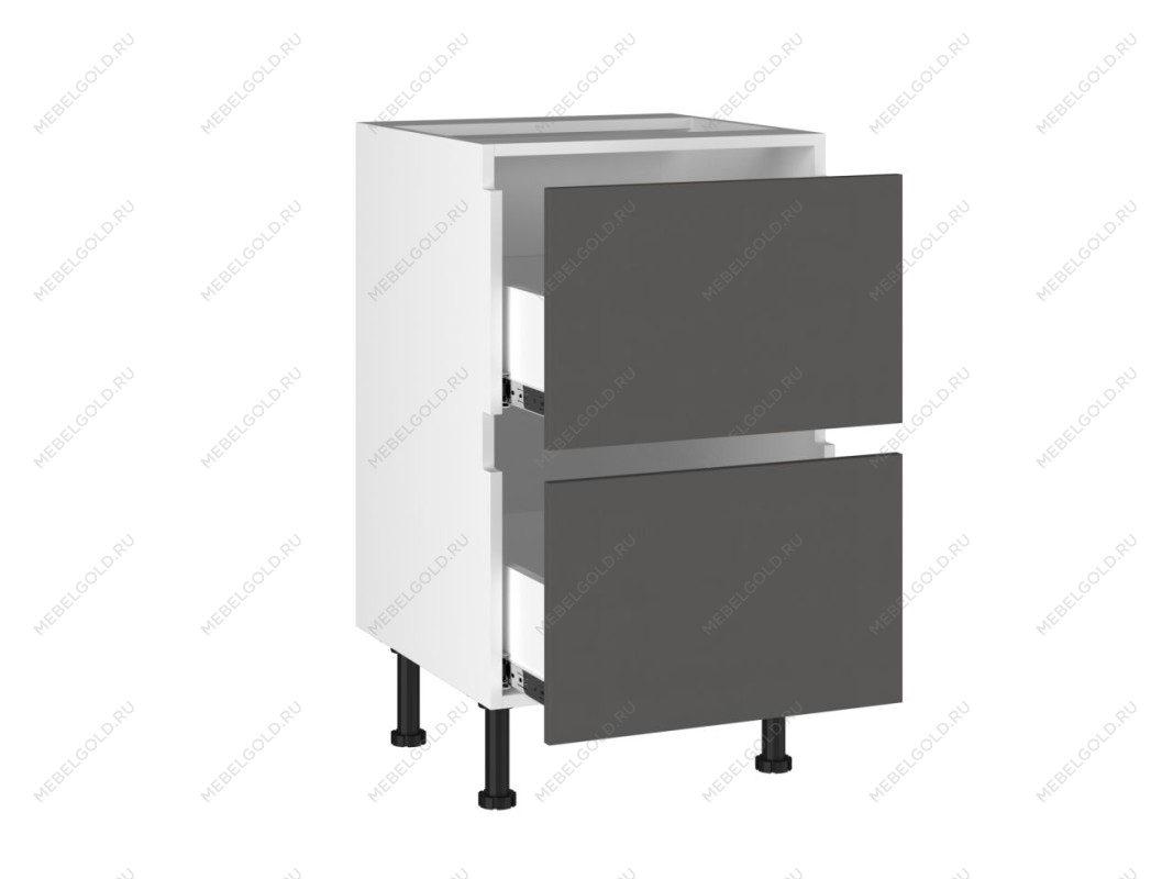 Стол с ящиками СЯ-(2)-50, Виста (500*523*870) Экокожа Серый, 26612 | изображение 1