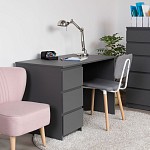 КАСТОР (KULLEN) стол письменный 3 ящика 116х65 серый | изображение 4