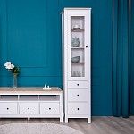 САГА шкаф с витриной 50 белый/ясень | изображение 5