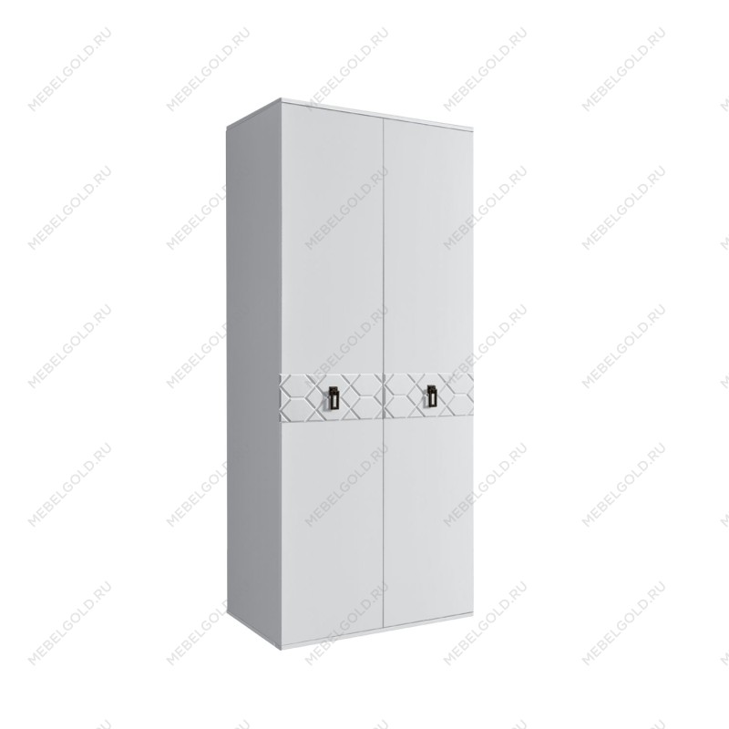 Шкаф 2-х дверный Bogemia Farfalle (Белый/Черный) БМШ2/2(Fa)