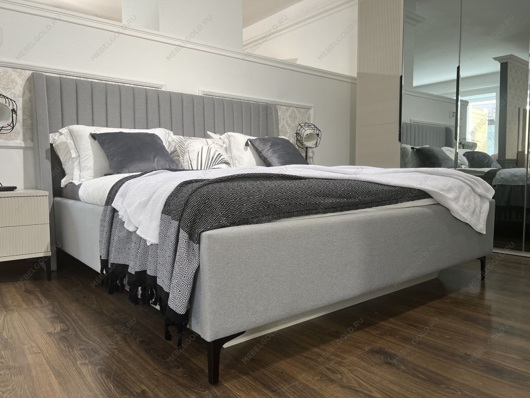 Кровать Стелла 160х200 светло серый камень | изображение 4