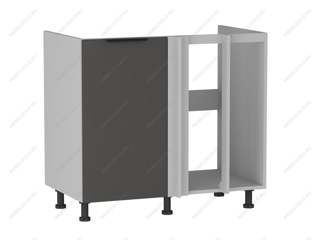 Стол под мойку угловой СМУ-100, Ватель (900*554*820) Экокожа Серый, 23313