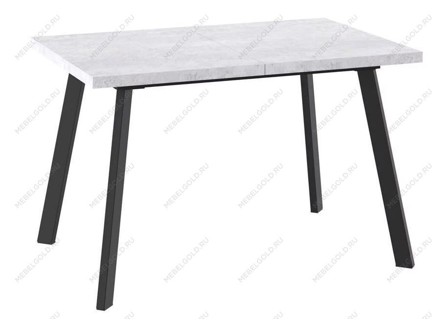 Стол раздвижной Бьерн-140(180)х85 Серый сланец/Чёрный