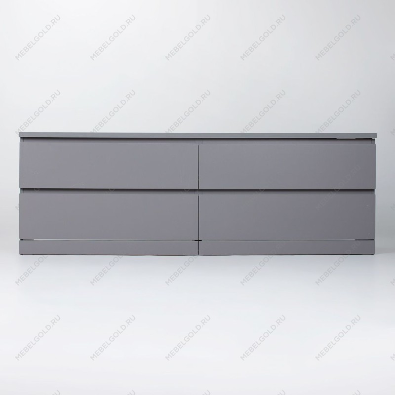 МАЛЬМ / VARMA Комод ИКЕА / IKEA 4D 160х54х40, серый | изображение 2