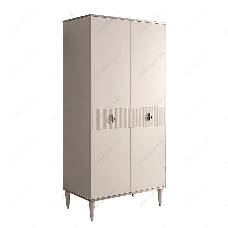 Шкаф-пенал Римини СОЛО (Слоновая кость/Серебро) РМП-2(s)